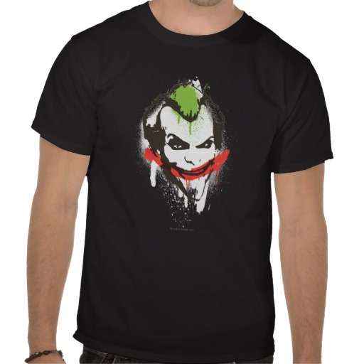 The Joker The Dark Knight graffiti style batman custom t-shirt design