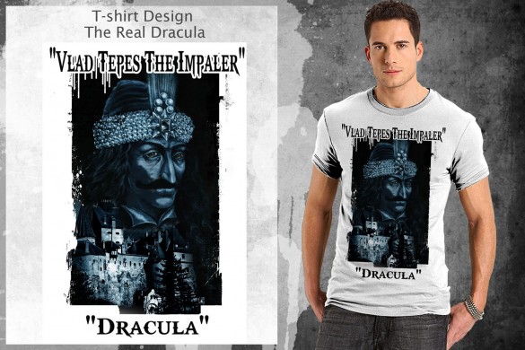The Real Dracula Custom T-shirt Design white