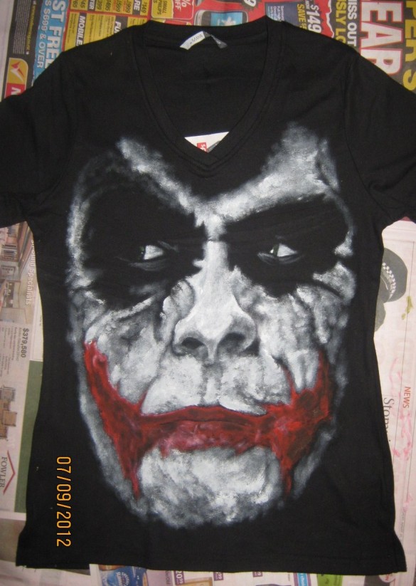 another joker t-shirt by synbag the joker batman the dark knight custom t-shirt design