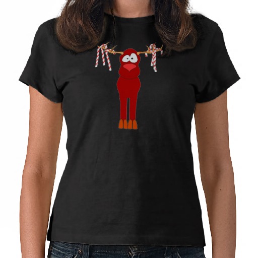 candy cane reindeer custom t-shirt design