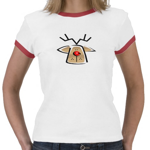 christmas reinder womens custom t-shirt design