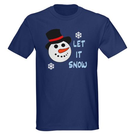 let it snow dark tshirt custom design
