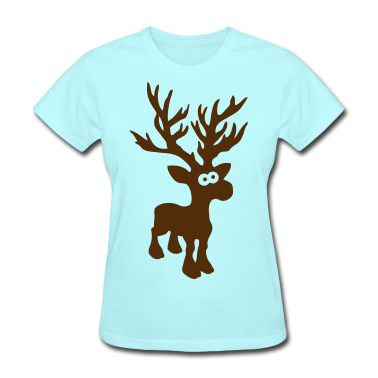 moose caribou reindeer deer christmas Custom T-shirt Design