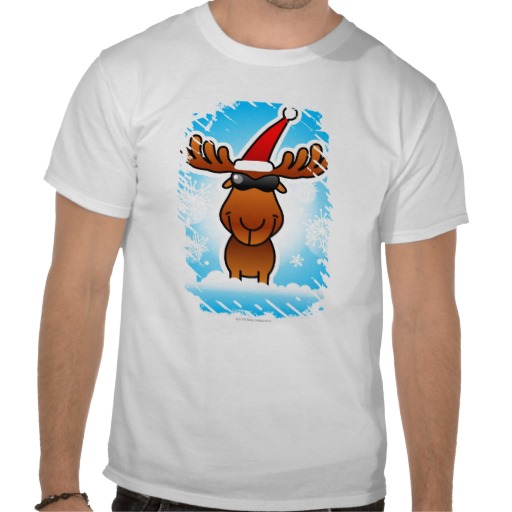 reindeer playing santa custom t-shirt design