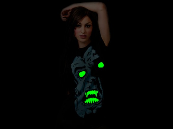 Fear Custom T-shirt Design Girl Black