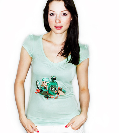 Mice love jewelry cusstom t-shirt design girl