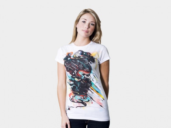 dark side of the firework custom t-shirt design girl