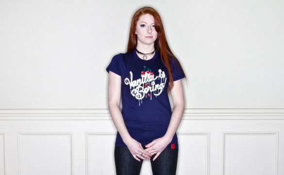 Vanilla is Boring! Custom T-shirt Design girl