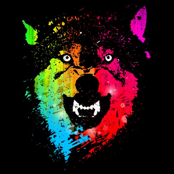 Daily y this Tee The Neon Wolves t-shirt design by Moncheng