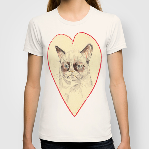 Grumpy Cat Love Custom T-shirt Design Girl