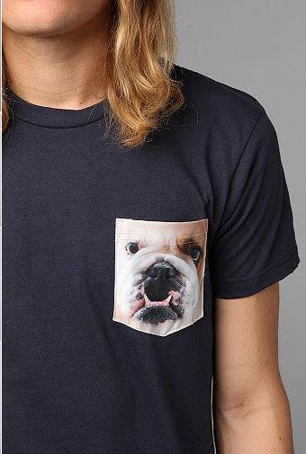Bulldog Pocket Tee t-shirt design by urbanoutfitters close up