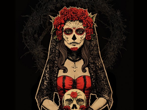 Lady of the Dead t-shirt design by moutchy