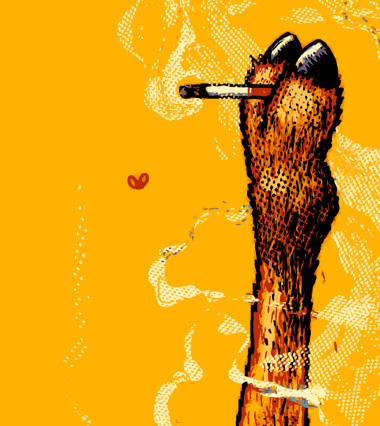 Smoking Dromedary t-shirt design by georgeslemercenaire tee 3
