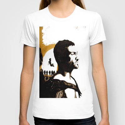 Andy Whitfield Spartacus Tribute custom t-shirt design by ArtbyNathanFreeman girl