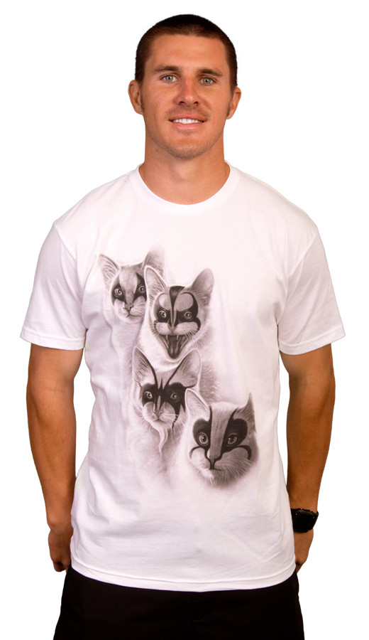 Daily Tee Black Metal Cats custom t-shirt design by  ADAMLAWLESS  boy