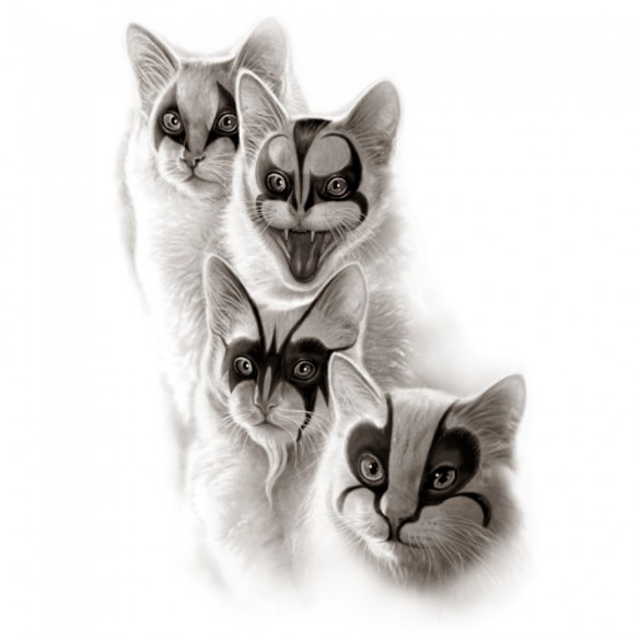 Daily Tee Black Metal Cats custom t-shirt design by  ADAMLAWLESS  design