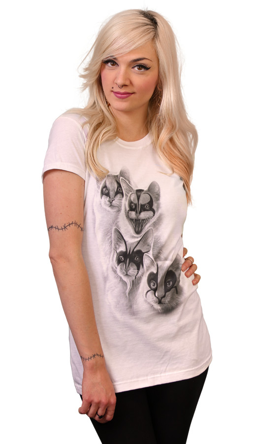 Daily Tee Black Metal Cats custom t-shirt design by  ADAMLAWLESS  design girl 2