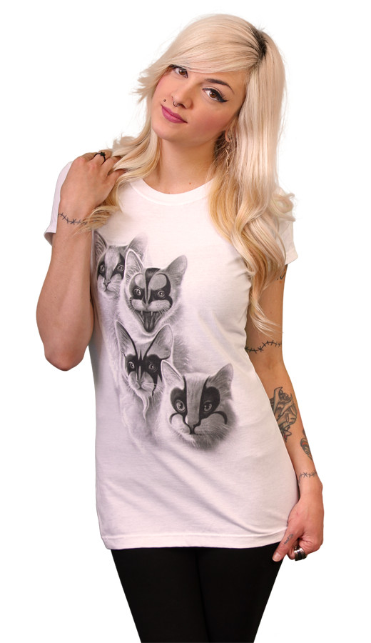 Daily Tee Black Metal Cats custom t-shirt design by  ADAMLAWLESS  design girl