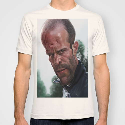 Daily Tee Jason Statham custom t-shirt design by Alexander Novoseltsev face