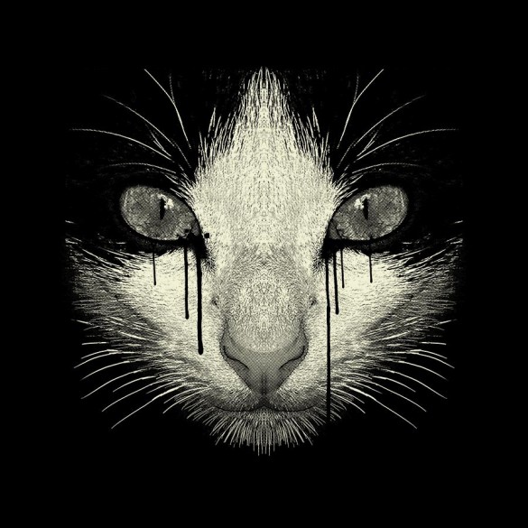 Inked Cat t-shirt design  cat