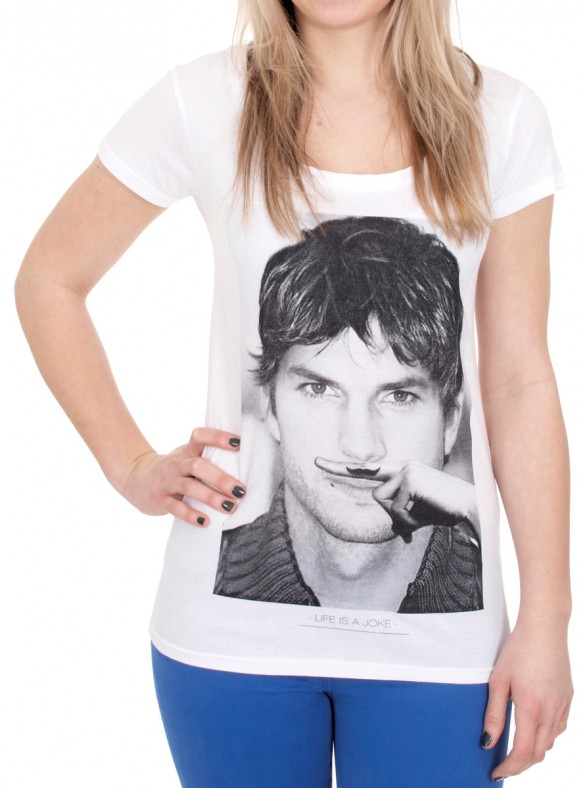 Daily Tee Ashton Kutcher Moustache custom t-shirt design by Eleven Paris (1)