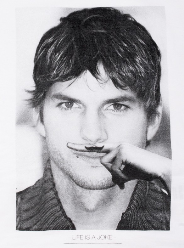 Daily Tee Ashton Kutcher Moustache custom t-shirt design by Eleven Paris (2)