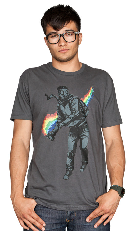 No More Tear Gas custom t-shirt design by carbine boy front