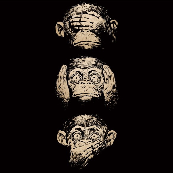 Daily Tee 3 wise monkeys custom t-shirt design by moutchy girl design