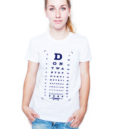 Daily Tee Do you have good eyes custom t-shirt design by conker female