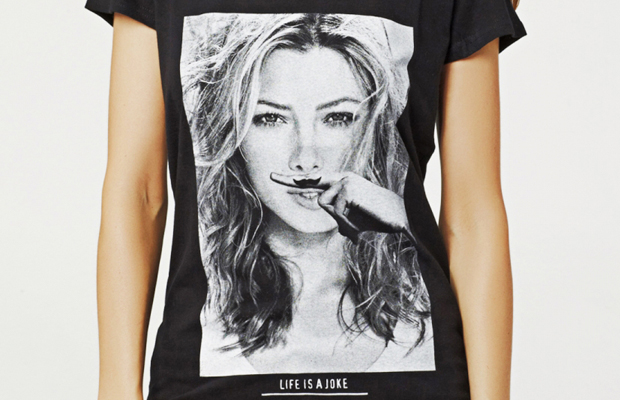 Daily Tee: Jessica Biel Moustache custom t-shirt design by elevenparis ...