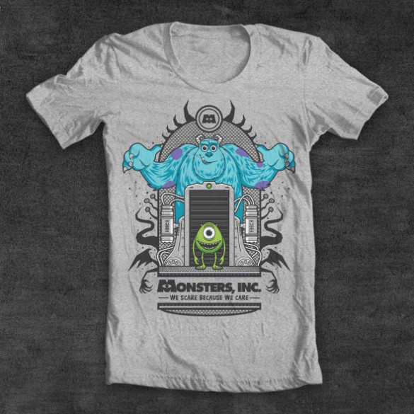 Monsters Inc. custom t-shirt design by Fernando Regalado t-shirt