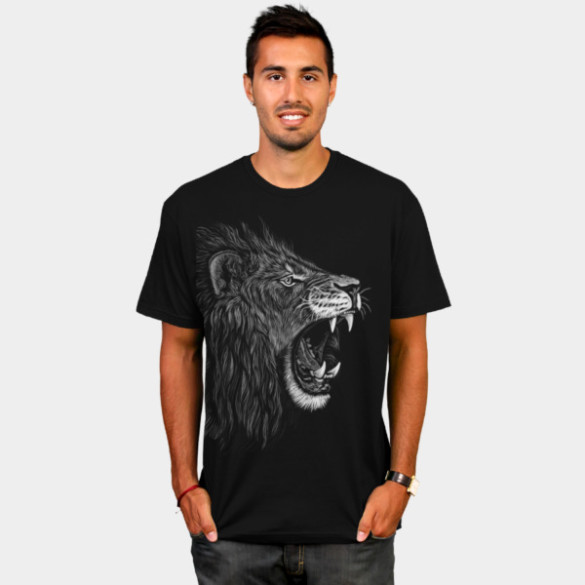Lion T-shirt Design by pirrokoci man tee
