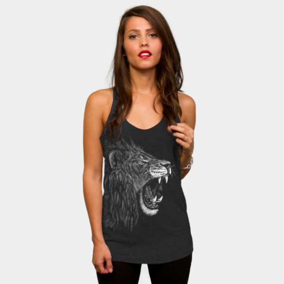 Lion T-shirt Design by pirrokoci woman