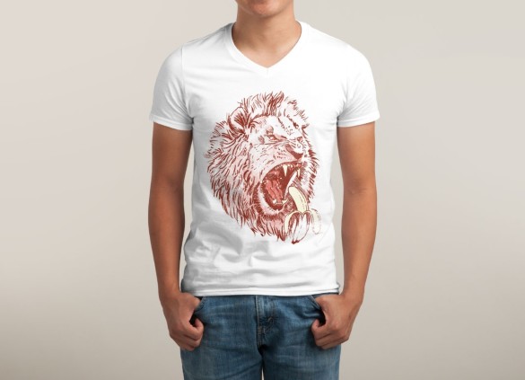 BANANA EATING LION T-shirt Design by TripperJack man tee