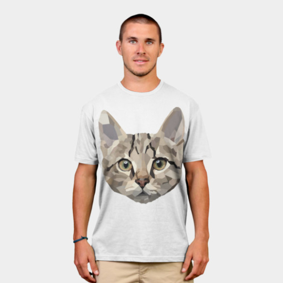 Geometric Cat T-shirt Design by billyplante man