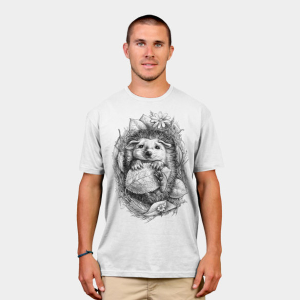 Little Hedgehog T-shirt design elinakious man tee