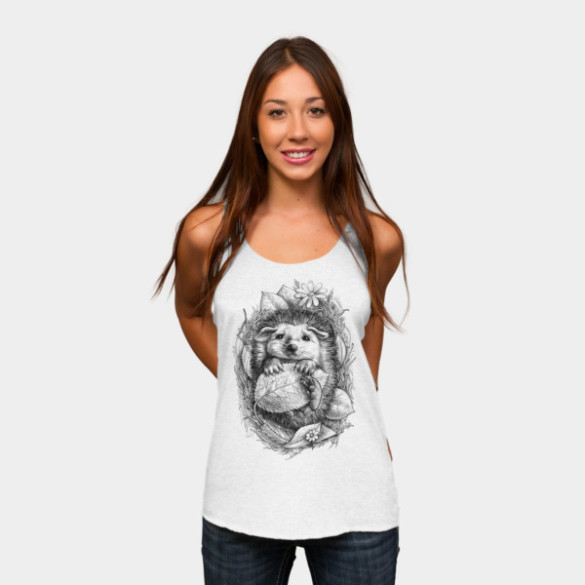 Little Hedgehog T-shirt design elinakious woman tee