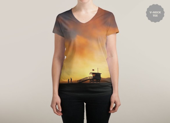 WE SET FIRE TO THE SKY T-shirt Design by Kyle Huber woman tee