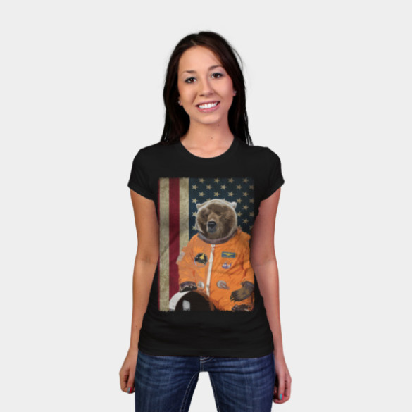 Astrobear T-shirt Design by ToruandMidori woman tee