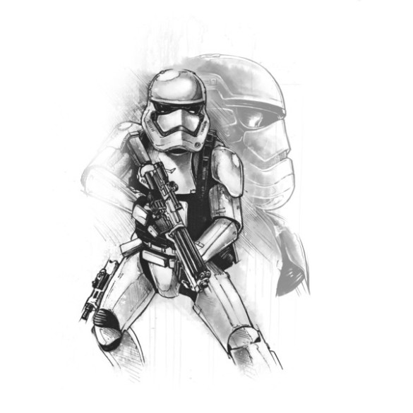 First Order Stormtrooper Sketch T-shirt Design