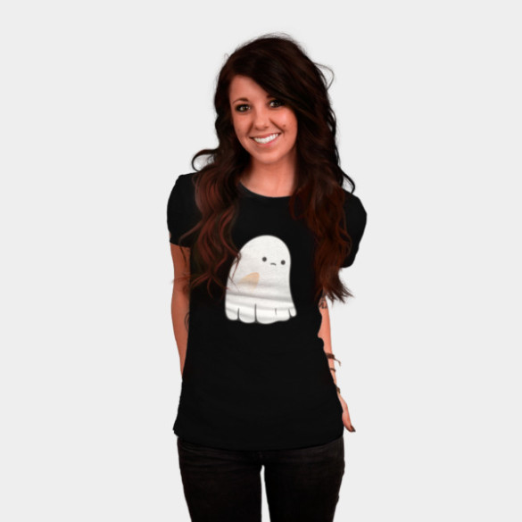 Sad Ghost T-shirt Design by kimvervuurt woman