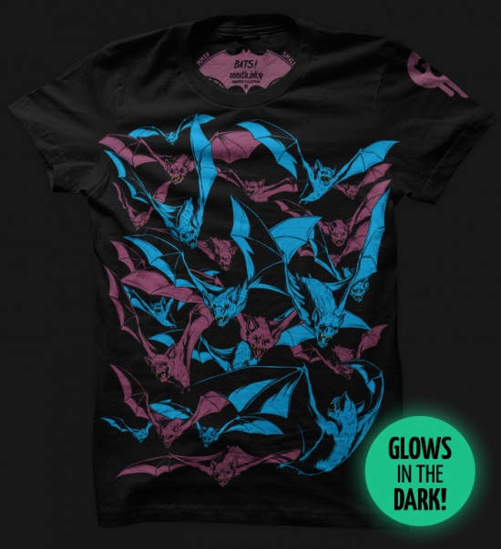 BATS! - GLOWS! T-shirt Design t-shirt