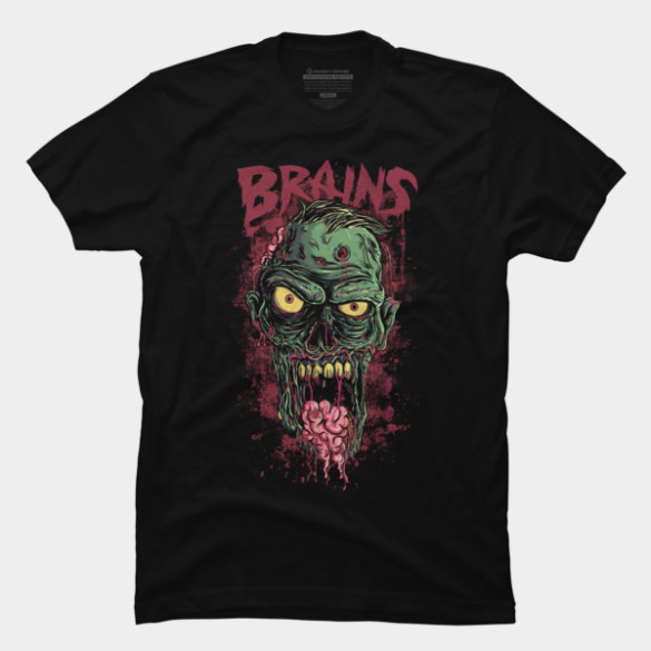 Brains! T-shirt Design by cabooth