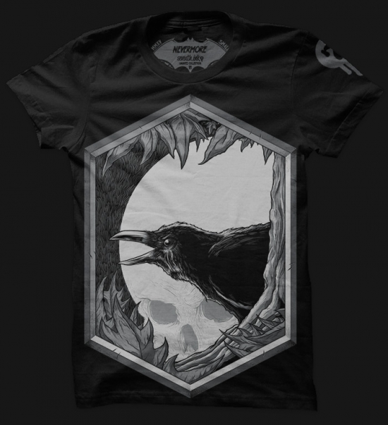 NEVERMORE T-shirt Design Quoth the raven, Nevermore.