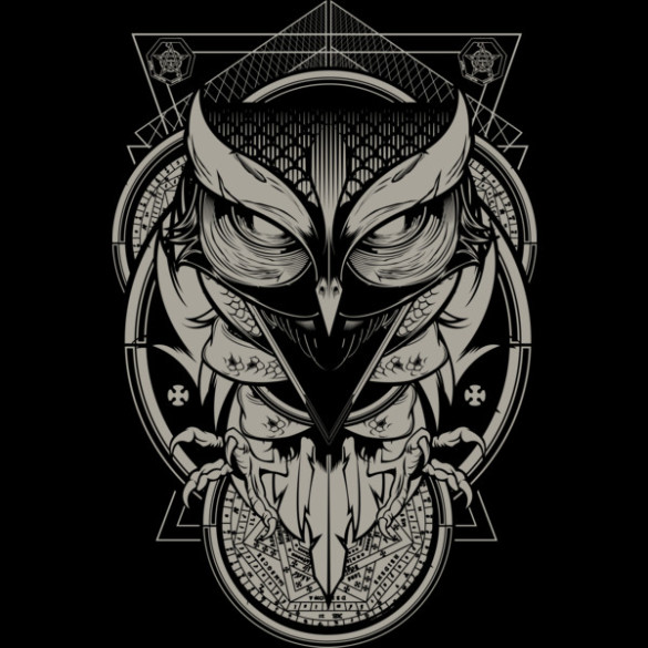 Alchemy Owl T-shirt Design by Hydro74 design