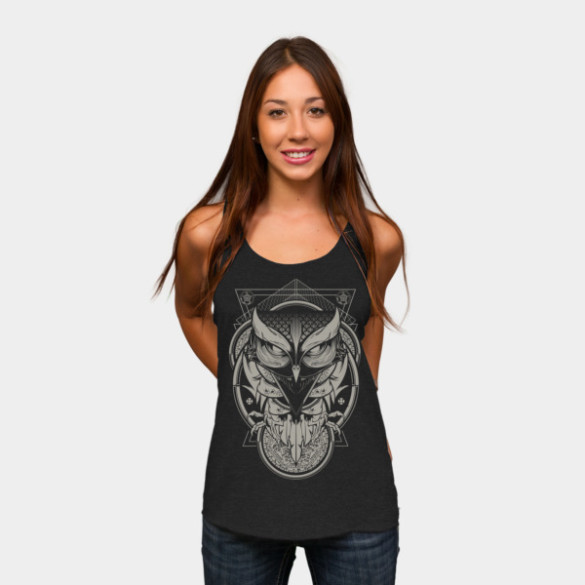 Alchemy Owl T-shirt Design by Hydro74 design woman