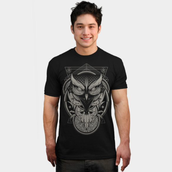 Alchemy Owl T-shirt Design by Hydro74 man tee