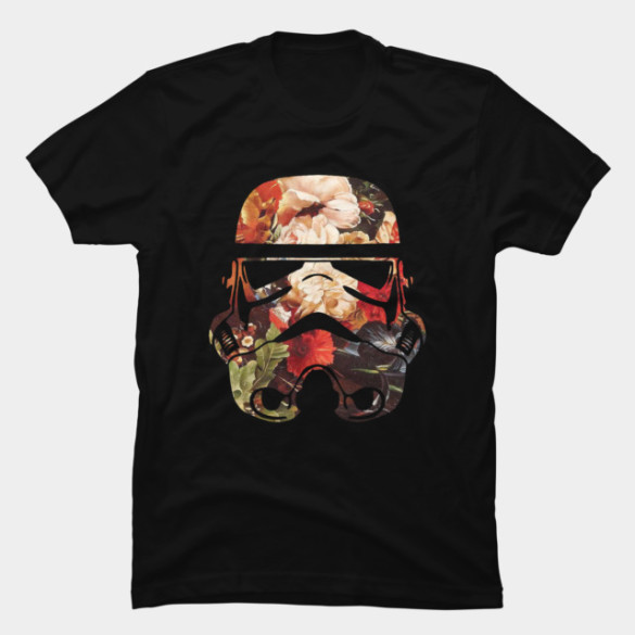 Floral Print Stormtrooper T-shirt Design by StarWars man tee
