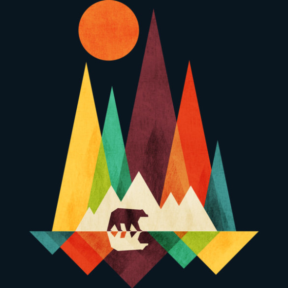 Mountain Bear T-shirt Design by radiomode design