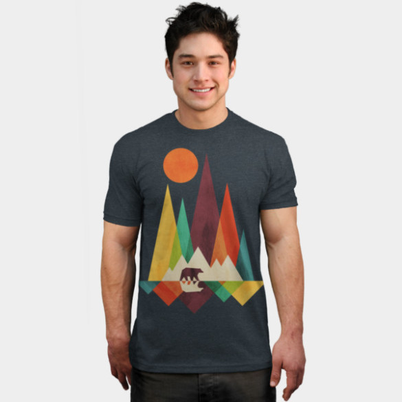 Mountain Bear T-shirt Design by radiomode man tee